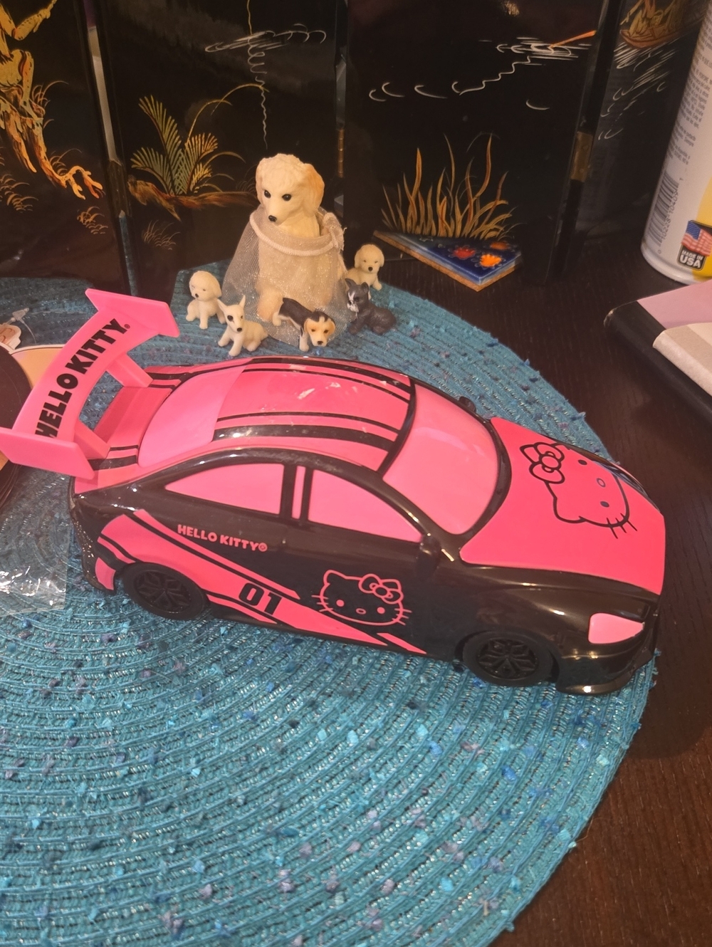 Hello Kitty Pink & Black Speed Racer Toy Car
